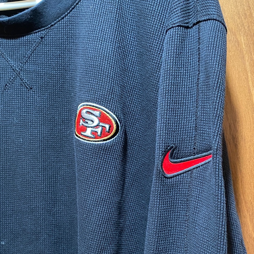 NFL Nike 3XL Black SF 49’ers Textured Coach Shirt Thermal - Picture 4 of 11